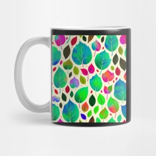 Rainbow Leaves Pattern Art Mug